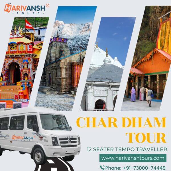 Char Dham Tour 12 seater tempo traveller